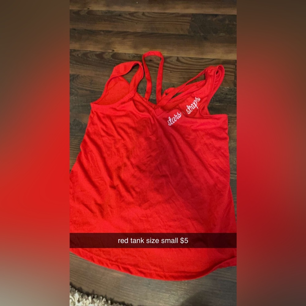 stars and stripes red tank top